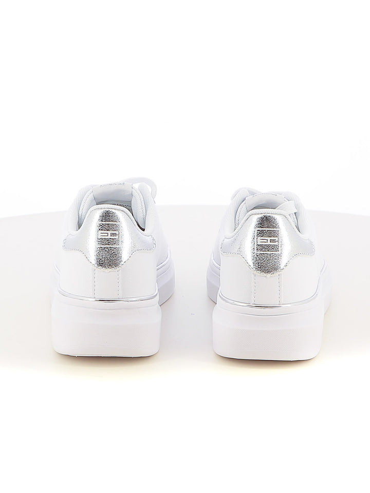 Sneakers stringate donna ENRICO COVERI SPORTSWEAR CSW514A90 bianco argento | Costa Superstore