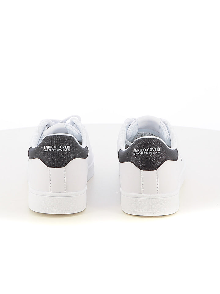 Sneakers stringate donna ENRICO COVERI SPORTSWEAR CSW514C60 bianco nero | Costa Superstore