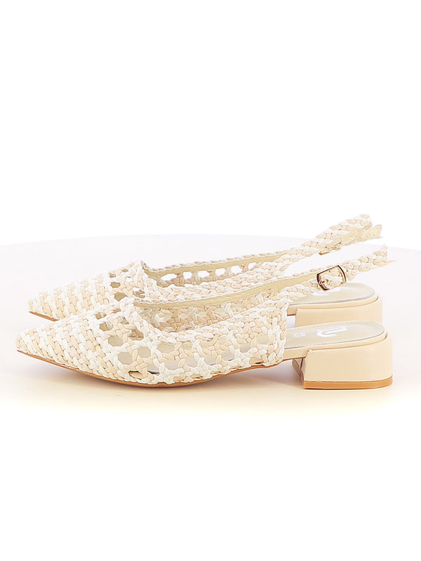 Ballerine slingback donna EVA RINALDI 2349-20 bianco rosa | Costa Superstore