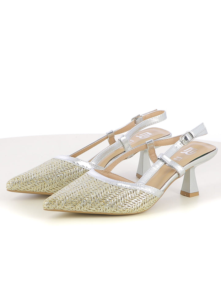 Décolleté slingback donna EVA RINALDI AP25S-10015 argento | Costa Superstore