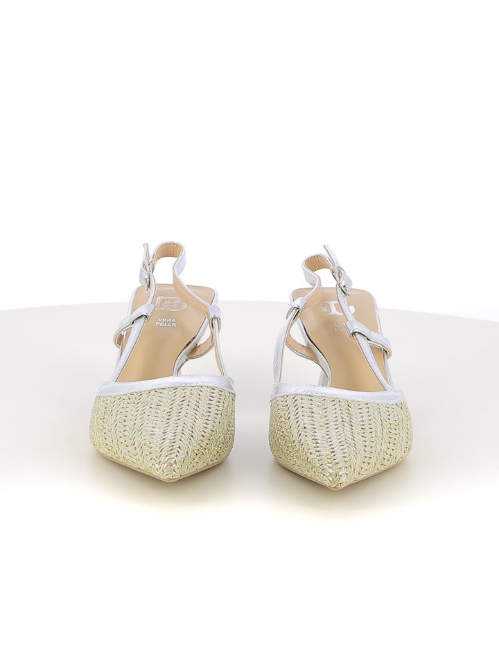 Décolleté slingback donna EVA RINALDI AP25S-10015 argento | Costa Superstore