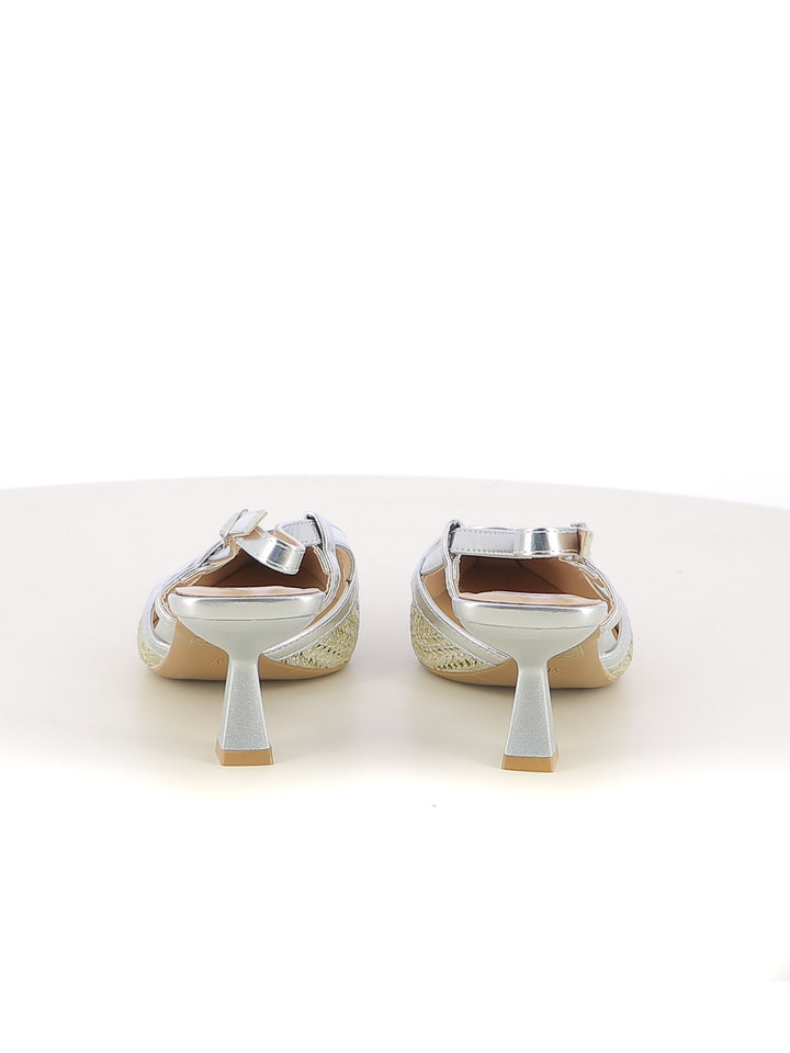 Décolleté slingback donna EVA RINALDI AP25S-10015 argento | Costa Superstore