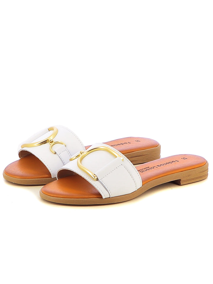 Ciabattine donna FEDERICA LORENZI 16288 bianco | Costa Superstore