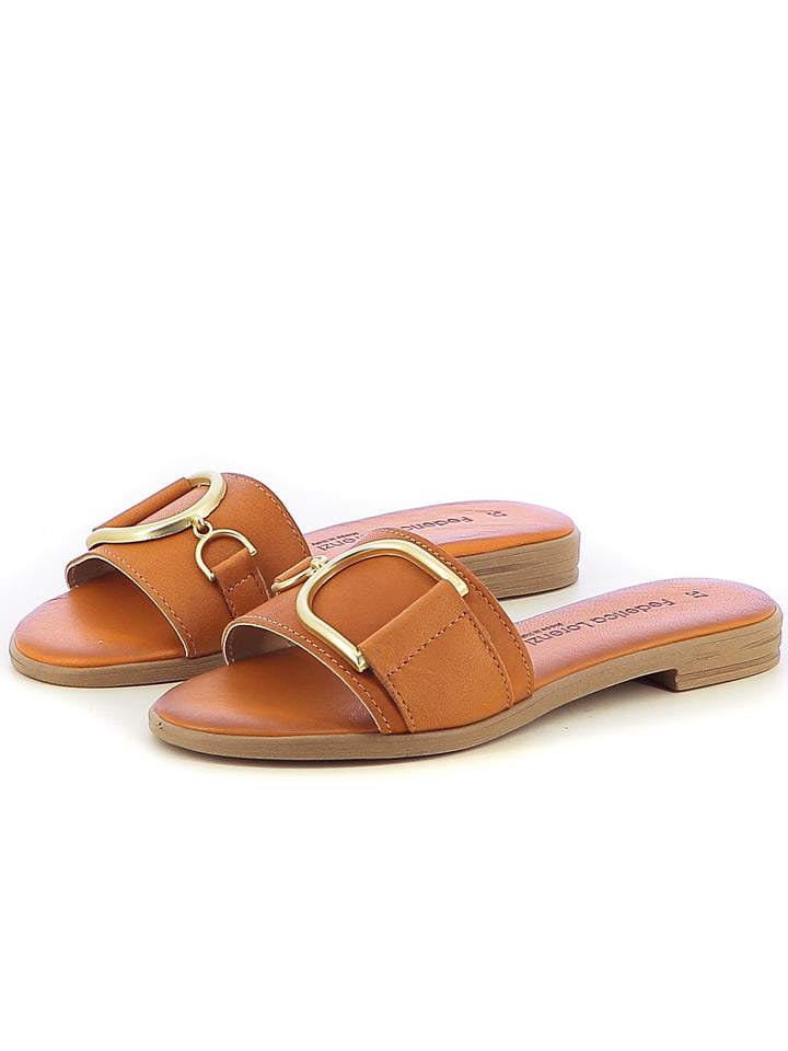 Ciabattine donna FEDERICA LORENZI 16288 cuoio | Costa Superstore