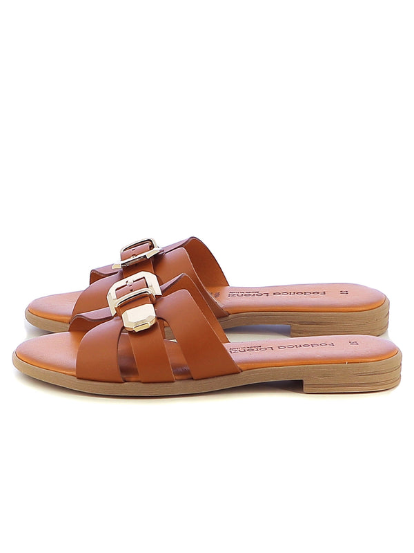 Ciabattine donna FEDERICA LORENZI 16291 cuoio | Costa Superstore