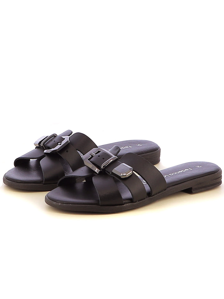 Ciabattine donna FEDERICA LORENZI 16291 nero | Costa Superstore