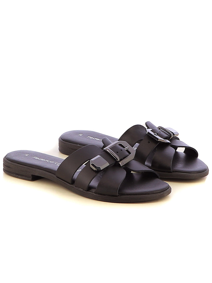 Ciabattine donna FEDERICA LORENZI 16291 nero | Costa Superstore