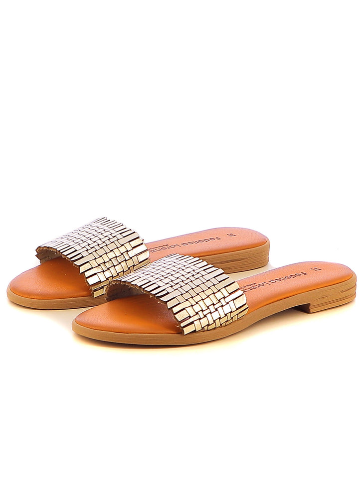 Ciabattine donna FEDERICA LORENZI 16527 oro | Costa Superstore