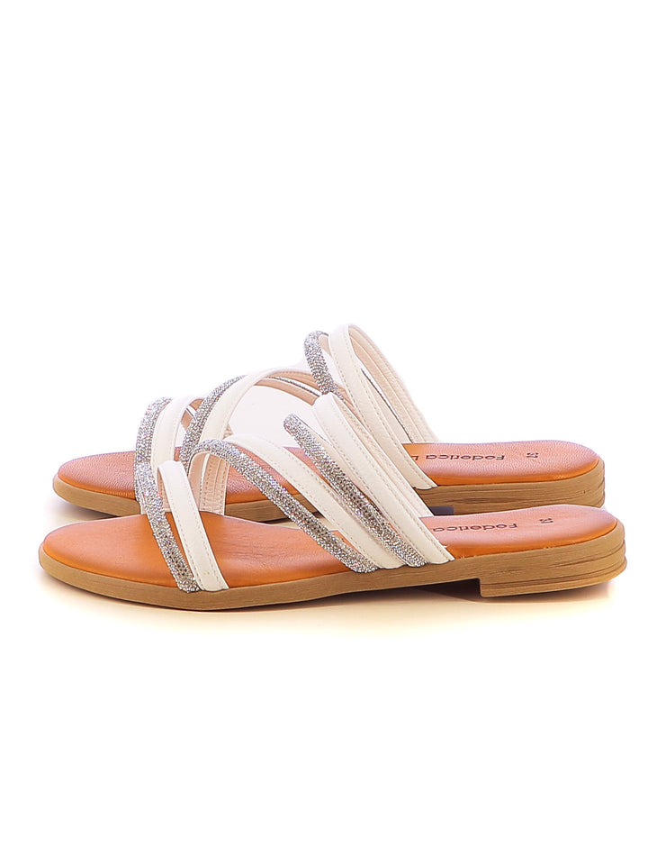 Ciabattine donna FEDERICA LORENZI 16974 bianco | Costa Superstore