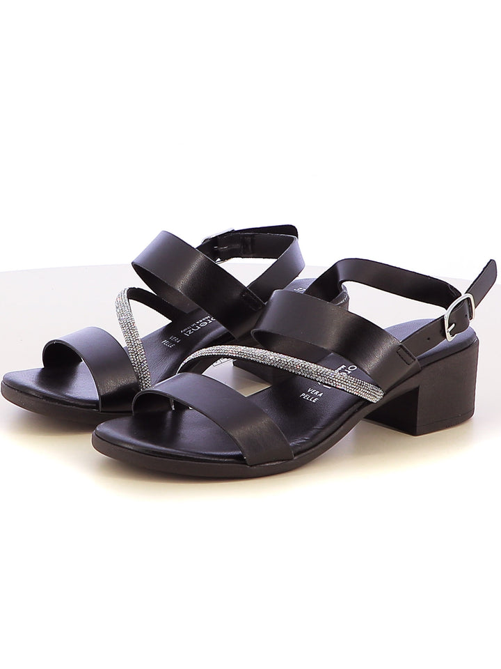 Sandali con cinturino donna FEDERICA LORENZI 16979 nero | Costa Superstore