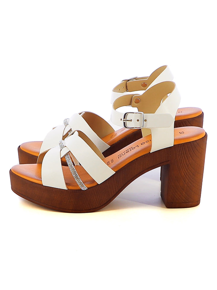Sandali con cinturino donna FEDERICA LORENZI 16987 bianco | Costa Superstore
