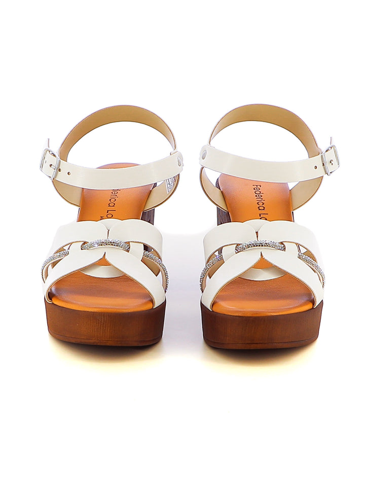 Sandali con cinturino donna FEDERICA LORENZI 16987 bianco | Costa Superstore