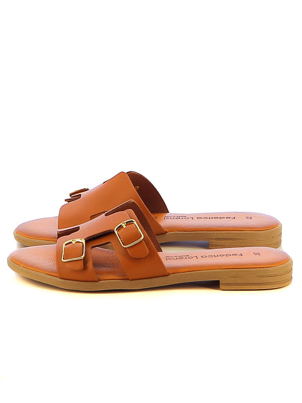 Ciabattine donna FEDERICA LORENZI 16989 cuoio | Costa Superstore