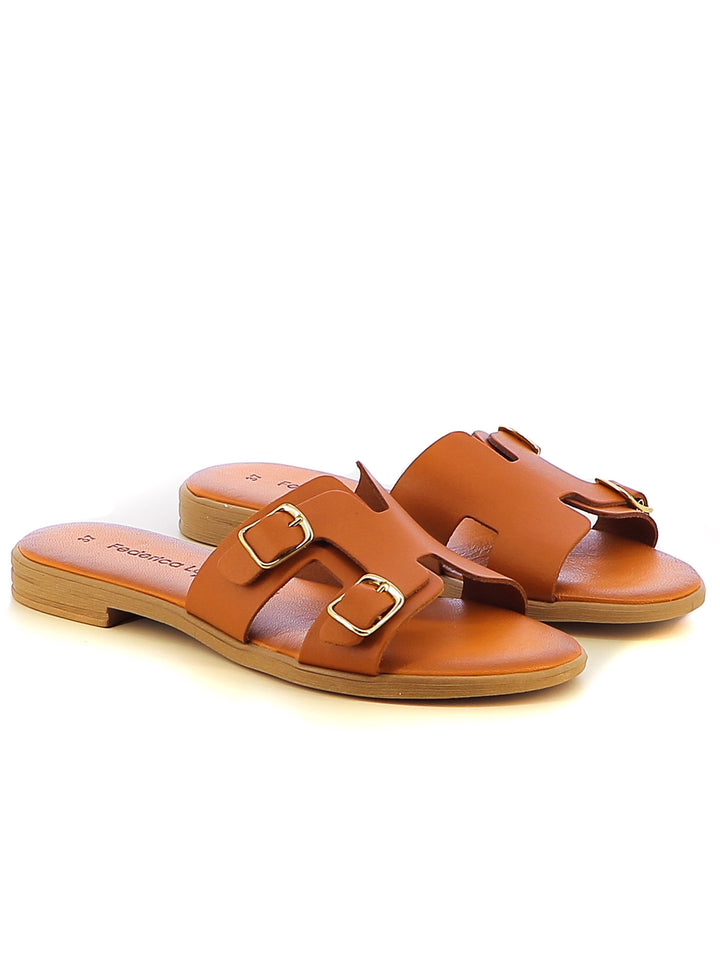 Ciabattine donna FEDERICA LORENZI 16989 cuoio | Costa Superstore