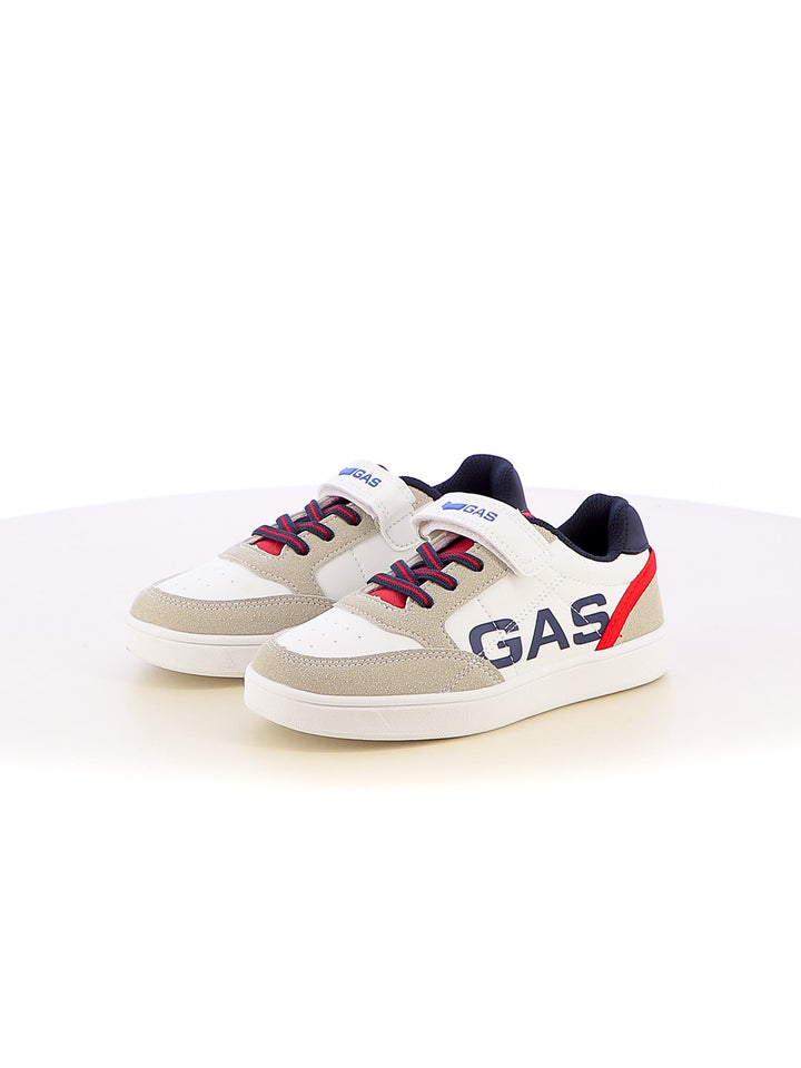 Sneakers con strappi bambino GAS GAK514121 bianco blu | Costa Superstore