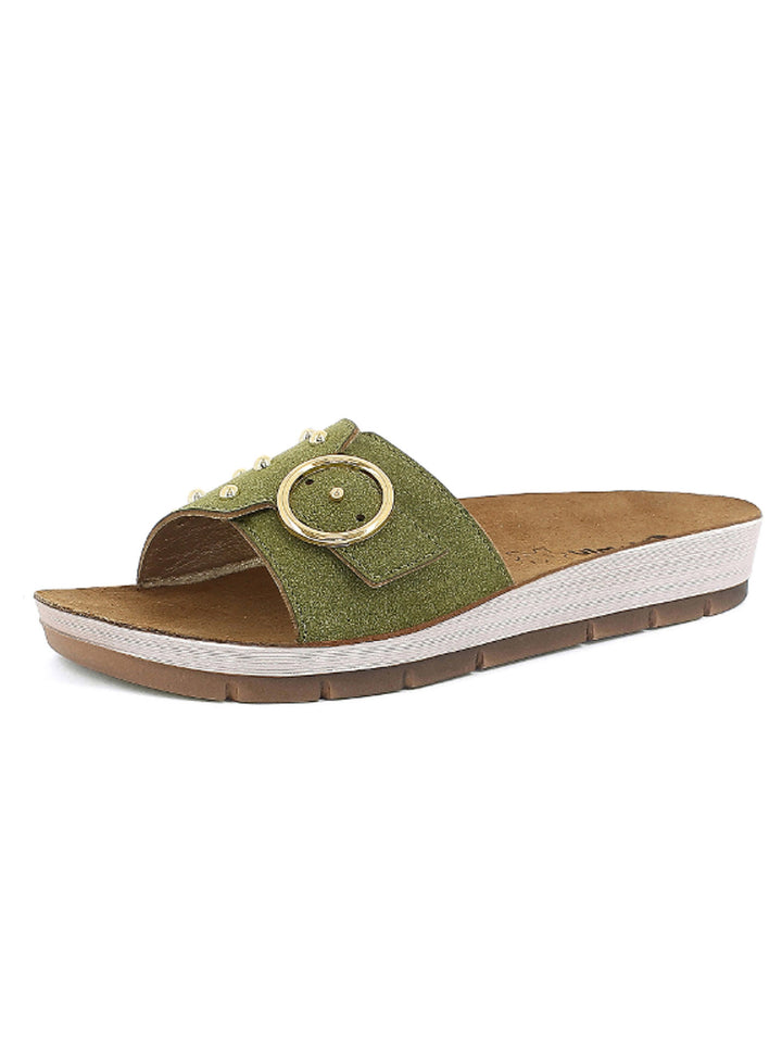 Ciabattine donna INBLU CP53 verde scuro | Costa Superstore