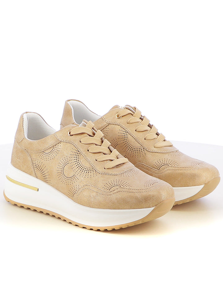 Sneakers stringate donna INBLU IN421 beige chiaro | Costa Superstore