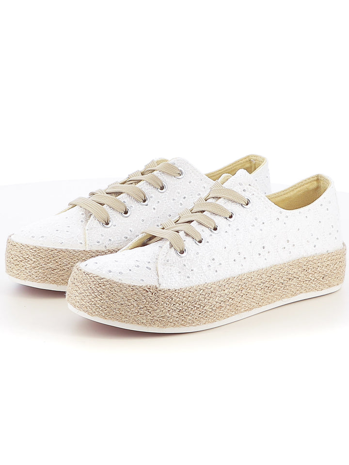 Sneakers in tela donna JEK JO E126 bianco | Costa Superstore