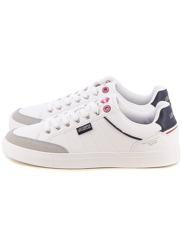 Sneakers stringate uomo LEE COOPER LCM512509 PORTLAND bianco | Costa Superstore