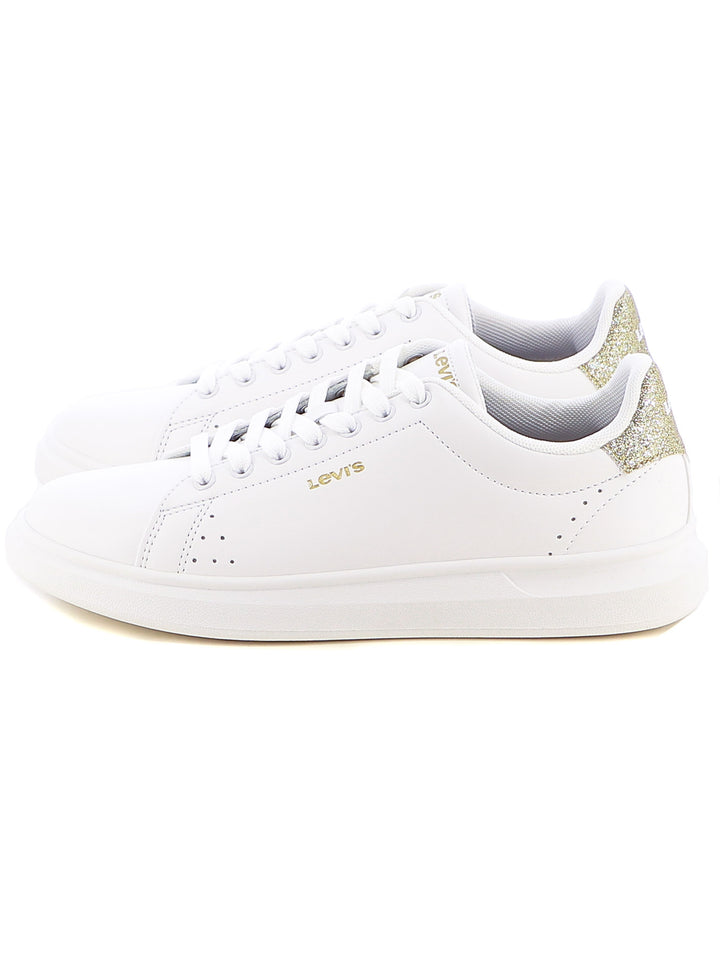 Sneakers stringate donna LEVIS VELL0091S ELLIS SE bianco oro | Costa Superstore