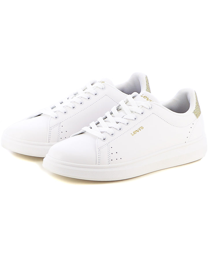 Sneakers stringate donna LEVIS VELL0091S ELLIS SE bianco oro | Costa Superstore