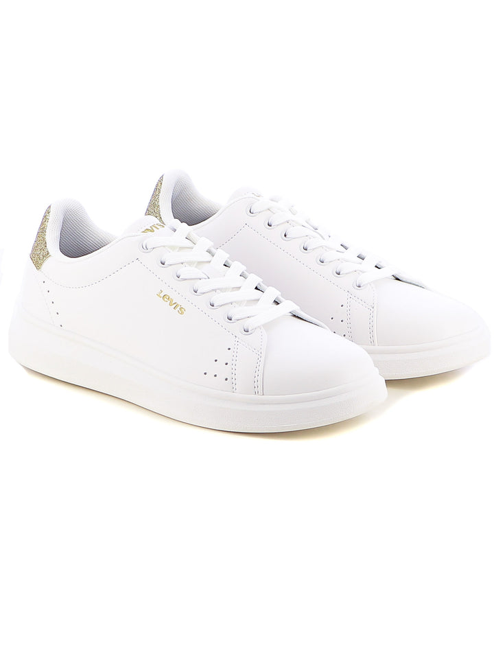 Sneakers stringate donna LEVIS VELL0091S ELLIS SE bianco oro | Costa Superstore