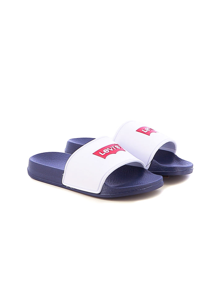 Ciabattine bambino LEVIS VPOL0186S bianco blu | Costa Superstore