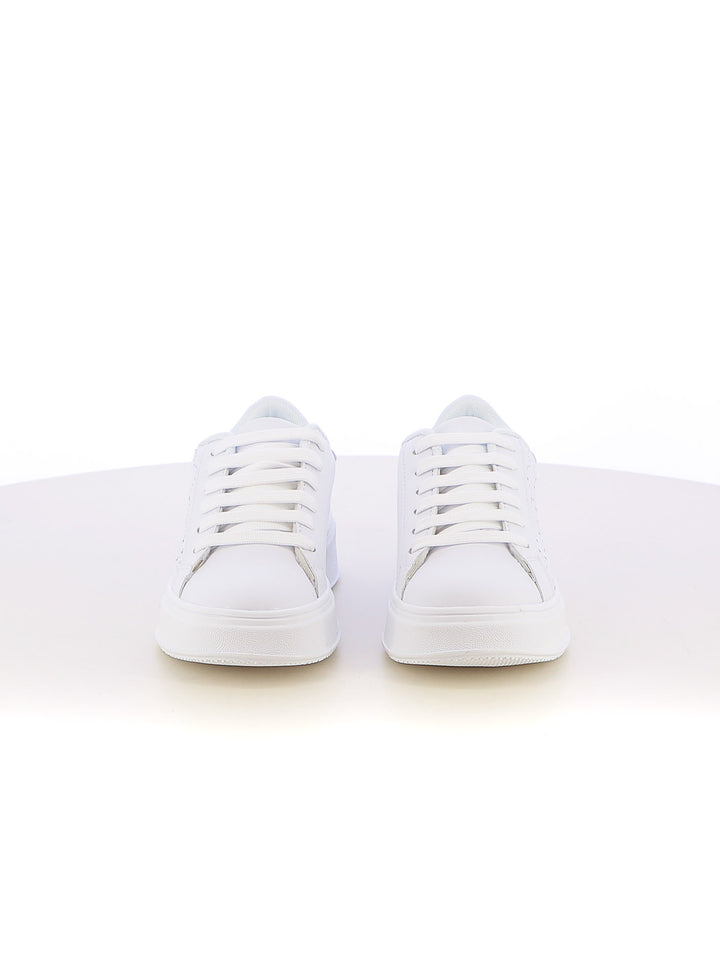 Sneakers stringate bambina LOVE DETAILS 153-340B argento | Costa Superstore