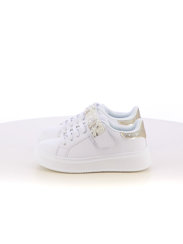 Sneakers stringate bambina LOVE DETAILS 153-781B oro | Costa Superstore