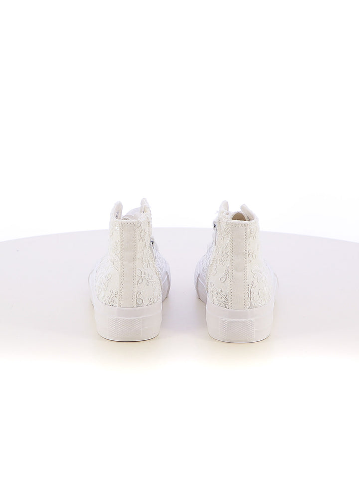 Sneakers stringate bambina LOVE DETAILS 155-308B bianco | Costa Superstore