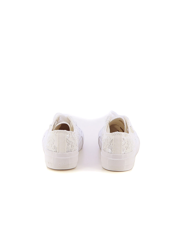 Sneakers stringate bambina LOVE DETAILS 155-334 bianco | Costa Superstore