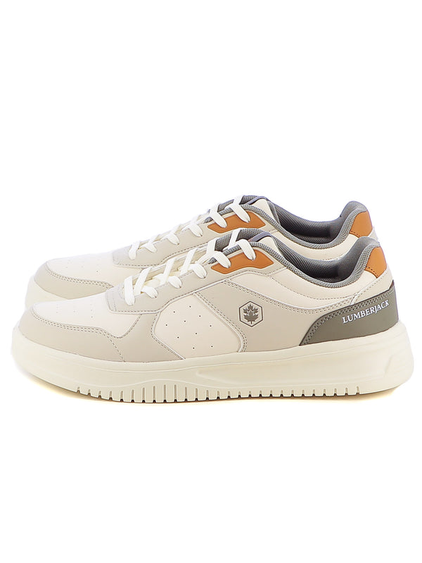 Sneakers stringate uomo LUMBERJACK SMK0311-003 T55 beige chiaro | Costa Superstore