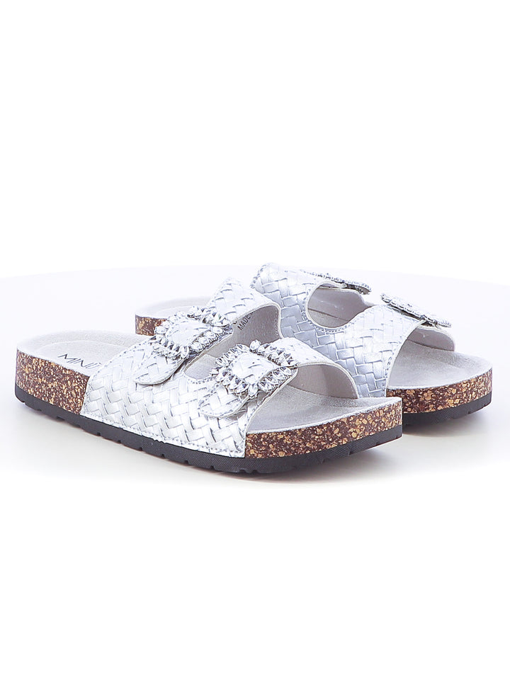 Ciabattine donna MINU 8720-1 argento | Costa Superstore