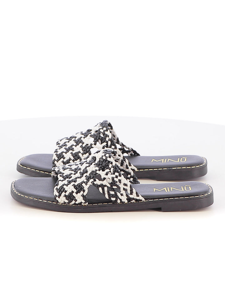 Ciabattine donna MINU AP25S-9611 bianco nero | Costa Superstore