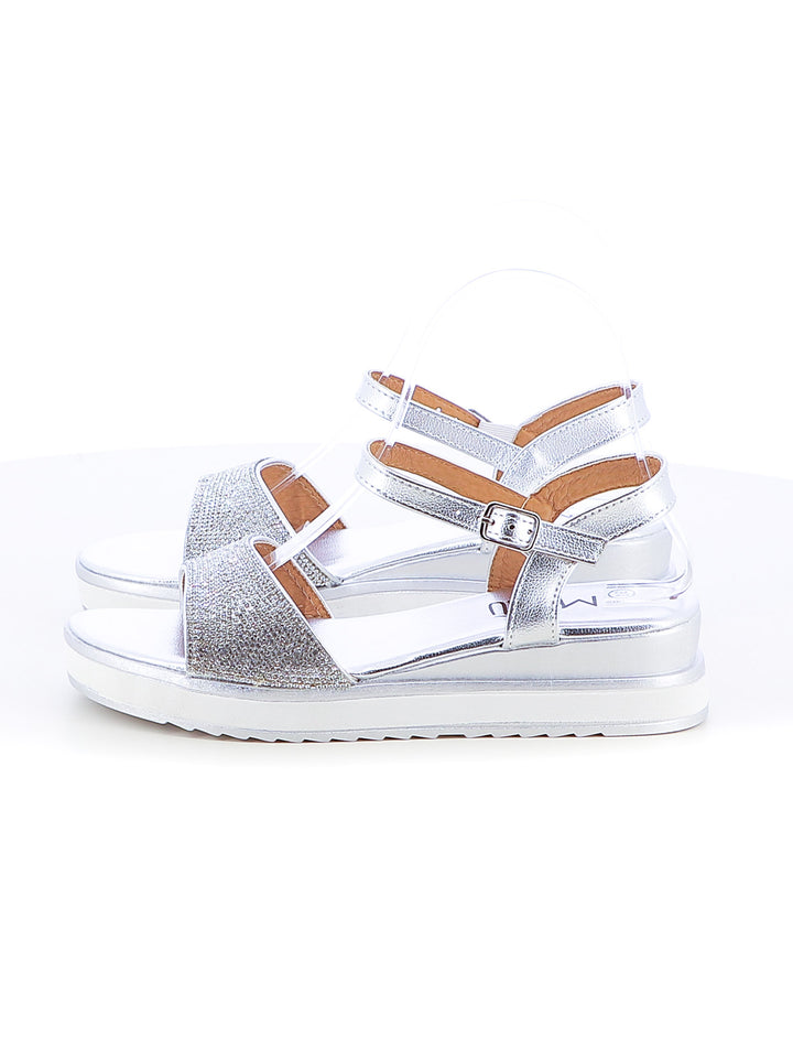 Sandali con cinturino donna MINU CH-2071-B03 argento | Costa Superstore