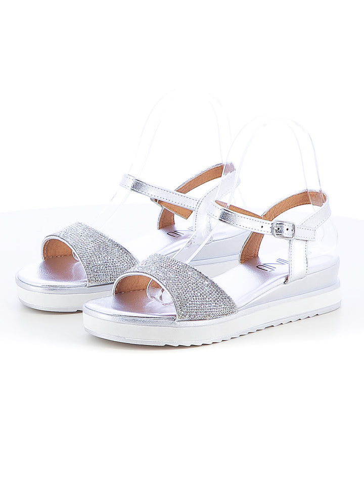 Sandali con cinturino donna MINU CH-2071-B03 argento | Costa Superstore