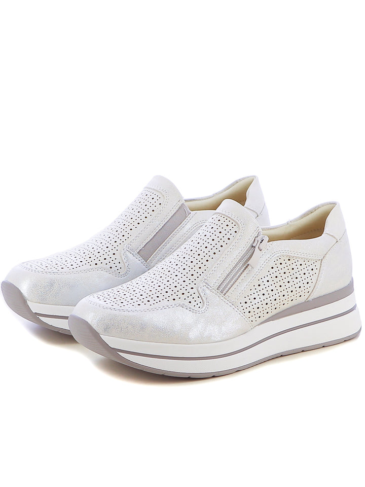 Sneakers senza lacci donna MINU H2076-3 argento | Costa Superstore