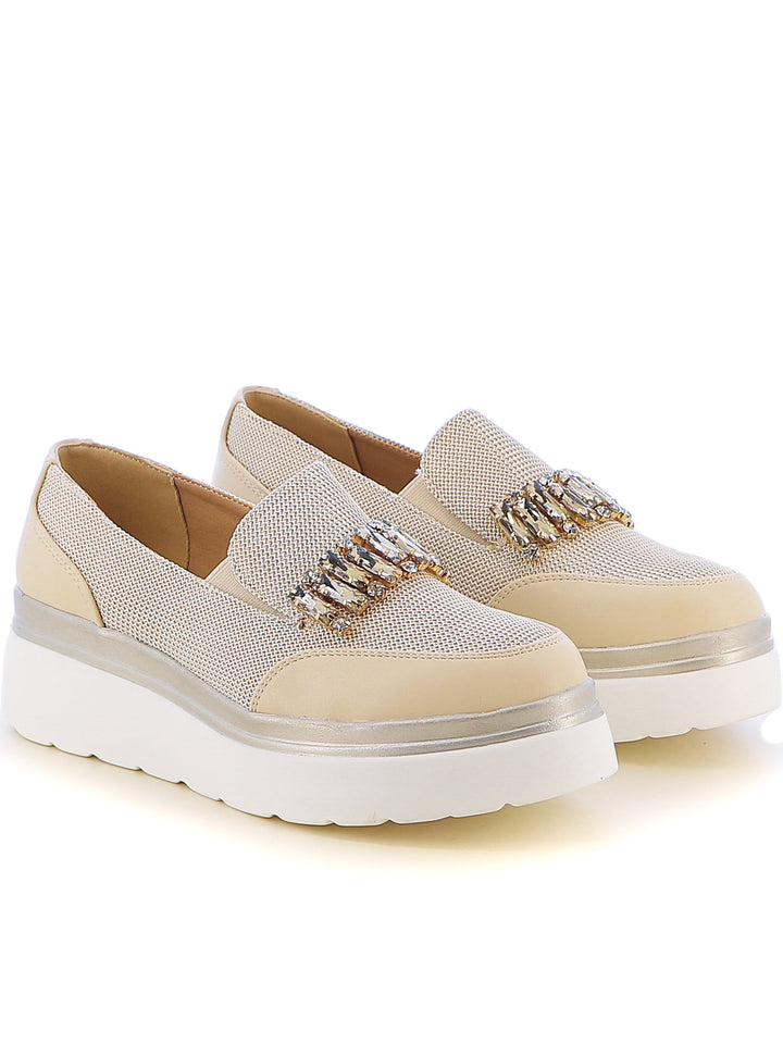 Mocassini donna MINU H3W2021-54 beige chiaro | Costa Superstore