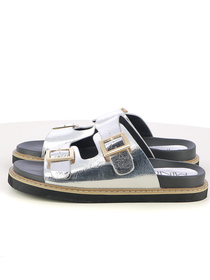 Ciabattine donna MINU L2579-4B argento | Costa Superstore