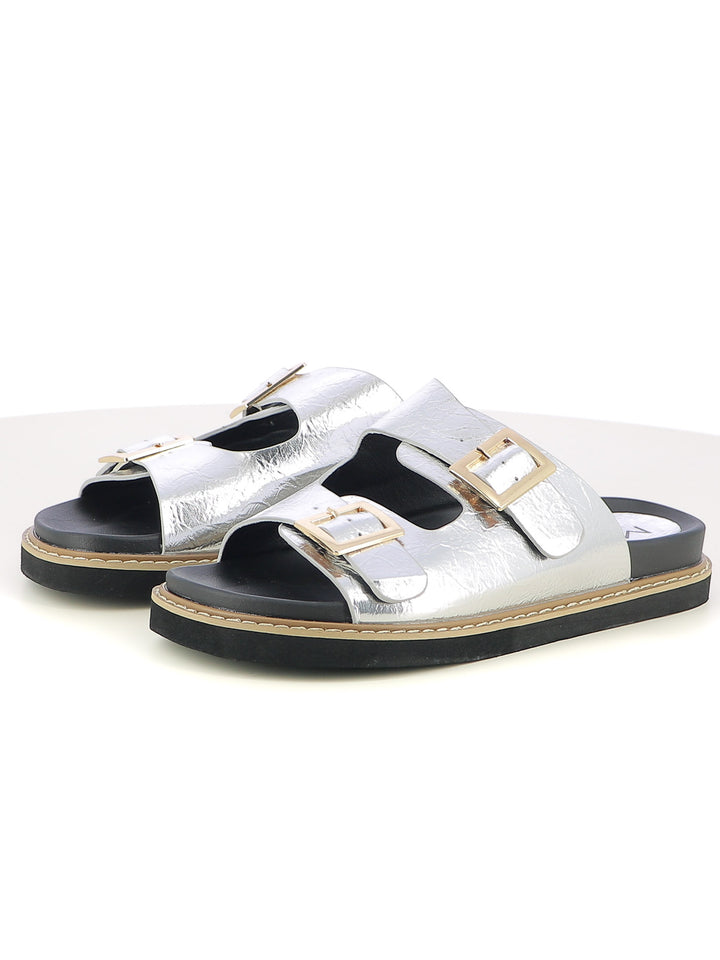 Ciabattine donna MINU L2579-4B argento | Costa Superstore