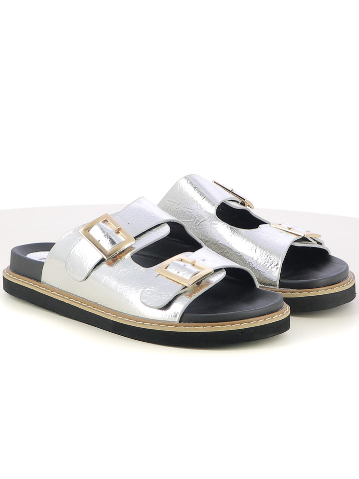 Ciabattine donna MINU L2579-4B argento | Costa Superstore