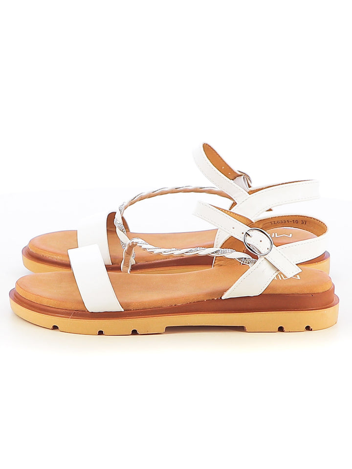 Sandali con t-strap donna MINU LL0331-10 bianco | Costa Superstore