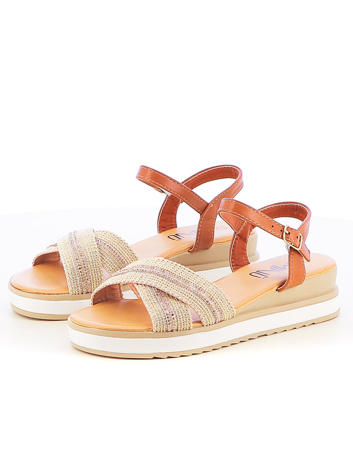 Sandali con cinturino donna MINU LL0331-2 beige scuro | Costa Superstore