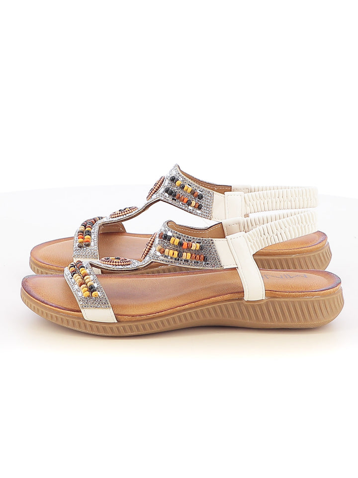 Sandali con t-strap donna MINU LY23A bianco | Costa Superstore