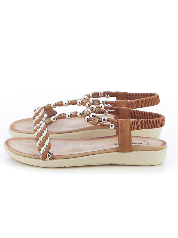 Sandali con t-strap donna RAMBLAS 1343 cuoio | Costa Superstore