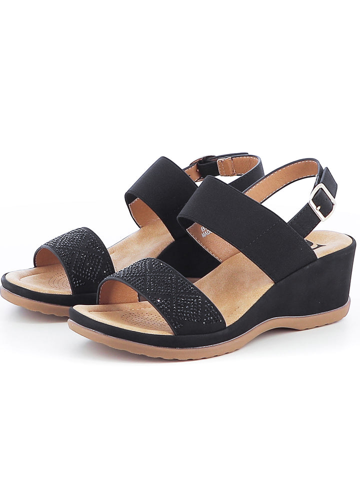 Sandali con cinturino donna RANYA BZ393 nero | Costa Superstore