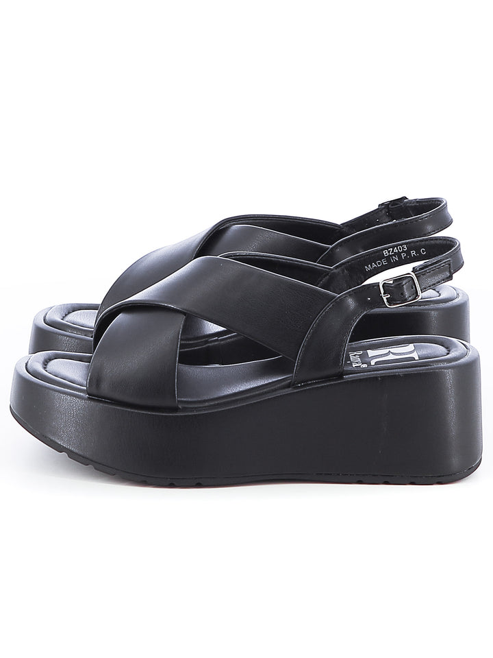 Sandali con cross-strap donna RANYA BZ403 nero | Costa Superstore
