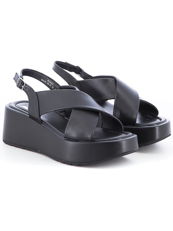 Sandali con cross-strap donna RANYA BZ403 nero | Costa Superstore