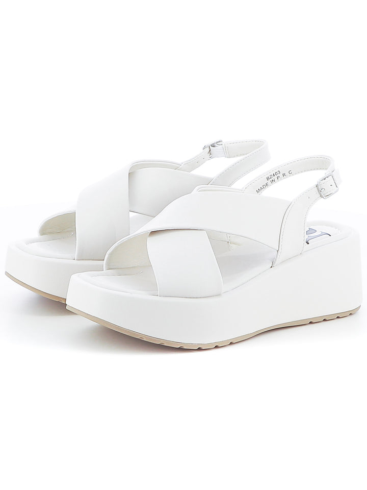 Sandali con cross-strap donna RANYA BZ403 bianco | Costa Superstore