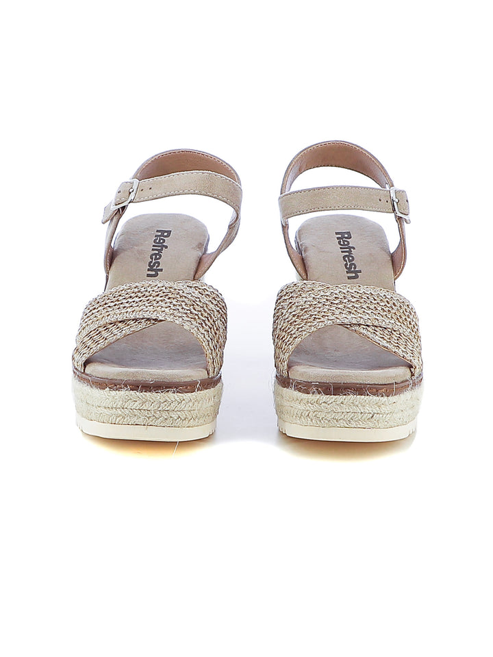 Sandali con cinturino donna REFRESH 172650 beige scuro | Costa Superstore